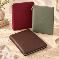 Protège-agenda Hongbo Durable Croco Luxe en cuir végétalien à 6 anneaux A5 avec fermeture éclair pour inserts de journal