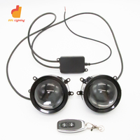 Kit d'assemblage de lentilles Devil Eye 3 pouces 1.5W DIY pour feux de voiture dynamiques à LED avec télécommande 12V Upgrade Motorcycle Headlights