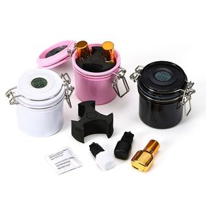 Conteneur de stockage de colle à cils en plastique personnalisé avec hygromètre et réservoir de contrôle d'humidité - Product Image 1