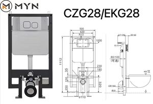 304 paslanmaz çelik gizli sarnıç çift gömme plaka basın düğmesi paneli Fit gizli sarnıç - Product Image 5