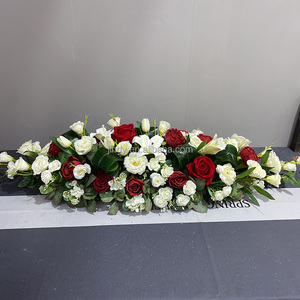 Flores de Condolencia para Cementerio, Decoración para Lápida, Ramo Artificial Blanco, Suministros para Arreglos Florales Funerarios - Product Image 6