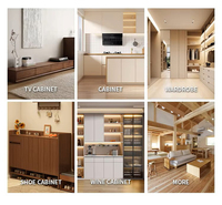 Soporte de TV de Pared de Madera Blanca de Lujo, Nuevo Diseño de Consola Flotante para Equipos Multimedia con Unidad LED, Soportes de TV de Lujo
