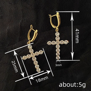 Orecchini pendenti da donna con pietre rotonde, eleganti gioielli di moda per tutti i giorni - Product Image 6