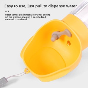 Ciotola Portatile per Cani da Esterno Antigoccia con Design a <span class=keywords><strong>Tasca</strong></span> e Dispenser per Cibo - Product Image 3