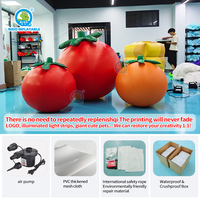 Tomate Gonflable Publicitaire en Forme de Dessin Animé, Décoration Extérieure Étanche et Résistante au Vent pour Promotion de Festival