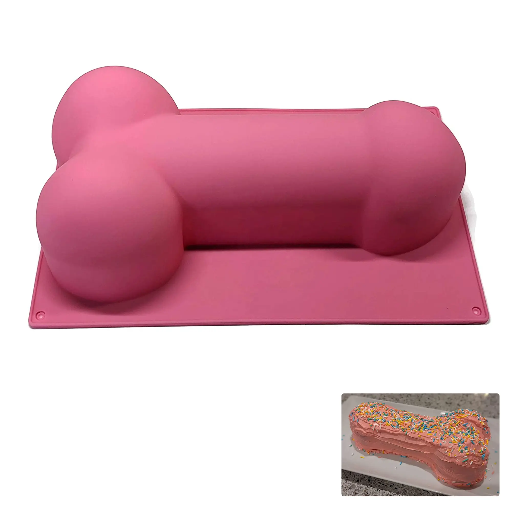 Food Grade Silicone Hooligan Penis Cake Candle Mold Silicone Funny Cake Baking Molds for Birthday Party