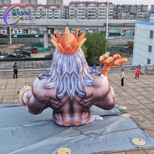 Modèle géant gonflable de Poséidon, dieu de la mer, grande mascotte de Neptune avec trident pour la décoration de scène sur le thème de l'océan - Product Image 5