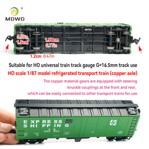 Vagons frigorifiques durables de type HO de 40 pieds, modèle de wagon ferroviaire à l'échelle 1:87 pour les passionnés de modélisme ferroviaire et les collectionneurs - Product Image 5