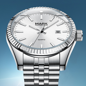 Orologio da Polso al Quarzo Mark Fairwhale per <span class=keywords><strong>Uomo</strong></span>, Ultra Sottile con Cassa da 1mm, Quadrante da 40mm, Cinturino da 20mm, Resistente all'Acqua 30M, in Acciaio Inossidabile, Analogico - Product Image 3