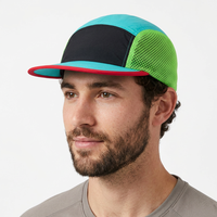 Topi Camper 5 Panel Bahan Nylon, Bernapas, Cocok untuk Aktivitas Luar Ruangan, Santai, Memancing, Bepergian, Unisex, Topi Olahraga