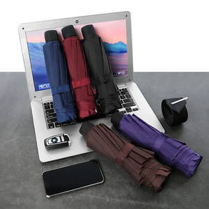 Solid Color High Density Pongee Three Fold <b>Umbrella</b> Manual Folding UV Resistant Gift <b>Umbrella</b> Advertising <b>Umbrella</b> - Product Image 1