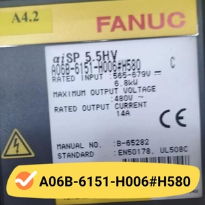 A06B-6151-H006 # โมดูลแอมพลิฟายเออร์แกนหมุน Fanuc Alpha I รุ่น H580 A06B-6240-H106 ของแท้  A06B-6151-H006 A06B-6240-H106 ไดรฟ์ - Product Image 1