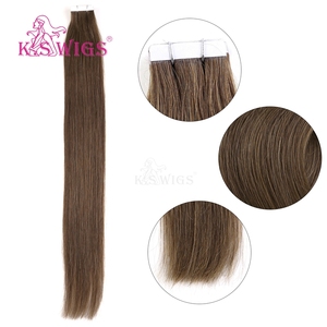Extensiones de Cabello Natural KSWIGS de Alta Calidad, con Cinta Adhesiva, Invisibles, Sin Costuras, con Cutícula Alineada, Reutilizables y Duraderas - Product Image 1