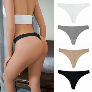 AMZ العلامة التجارية مصمم المطبوعة ليوبارد مثير قطع الليزر قطعة واحدة التانجاز لا تظهر الجليد الحرير الملابس الداخلية سيور سلس النساء سراويل - Product Image 3