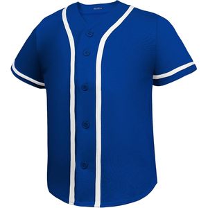 EALER Kids Baseball Jersey Boys Softball Shirt Button Down Quick Dry All Seasons Blue - Product Image 5