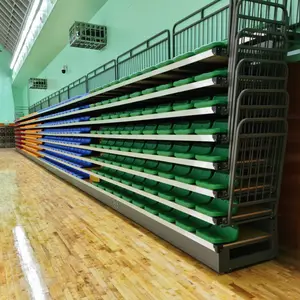 Arquibancadas telescópicas elétricas do sistema retrátil do assento para a tribuna móvel retrátil do salão do basquetebol do estádio