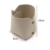Porte-stylos pliable en cuir PU, organisateur de bureau tendance pour pinceaux de maquillage, support créatif pour crayons, fournitures scolaires et de bureau - Grande Vente