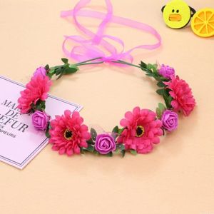 Couronne de fleurs de mariage, serre-tête pour enfants, éclairage <span class=keywords><strong>LED</strong></span>, couronne de fleurs de rose blanche décorative, couronne de mariée, <span class=keywords><strong>bandeau</strong></span> halo - Product Image 5