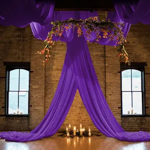 Draping Curtains For Wedding Party Ceiling Drape Curtains Stage Chiffon Backdrop Curtain For Ceiling