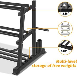 CZFIT Foldable Three-Layer <b>Dumbbell</b> Power Rack Back Extension Alloy Steel Construction Commercial Use <b>Dumbbell</b> Storage Benches - Product Image 4