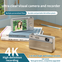 Appareil photo numérique 4K avec zoom 16x, capteur CMOS IPS 2,8'', appareil photo compact coulissant, OEM ODM, logo personnalisé, directement de l'usine