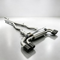 Échappement Catback à Valve Prêt pour la Route, Réduit le Stress Thermique, Acier Inoxydable 1,5 mm Poli Miroir pour 540i, Offre un Son Unique
