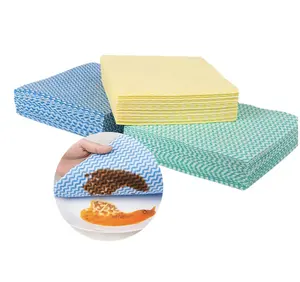 Вискозная кухонная Нетканая ткань/полиэфирные чистящие салфетки и салфетки сухого и двойного назначения спанлейс Нетканая салфетка