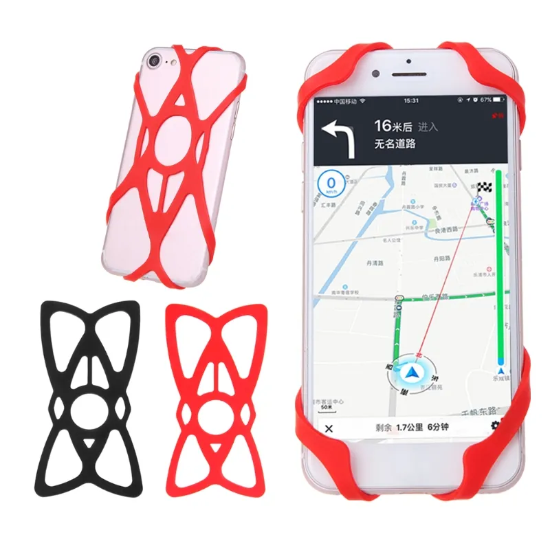 Hot Wholesale Price Cell Phone Holder Silicone Security Band Bike Motorcycle Handlebar Mobile Phone Accessories