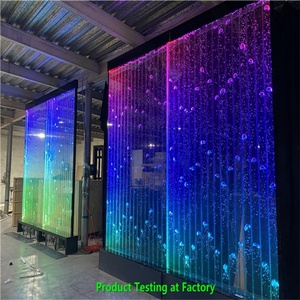 Gran oferta, Panel de cascada interior móvil personalizado, pared de burbujas de baile Artificial LED para partición de decoración del hogar - Product Image 5