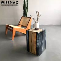WISEMAX FURNITURE Table d'appoint de canapé design créatif table basse rectangulaire moderne stable en résine transparente pour salon bureau