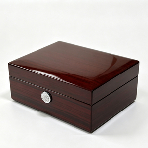 Luxury Glossy Piano Lacquer Wooden <b>Watch</b> Box with Soft Microfiber Lining and Secure Metal Clasp for Single <b>Watch</b> Storage - Product Image 5
