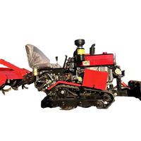 Mini tracteur chenillé 25 CV pour vergers bas, motoculteur agricole chinois, récolteuse de pommes de terre, charrue à double socle pour ferme