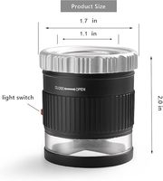 30X Jewelers' Loupes Magnifier with Eye Loops-Portable Adjustable 6-Light Design for Jewelry & Coin Examination