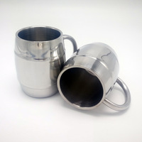 Z561 Mug à bière créatif en acier inoxydable 304, double paroi, polissage miroir, isolé