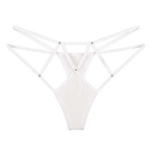 String sexy et tendance pour femme, taille basse, ajouré, avec design croisé et strass brillants, séduisant et confortable - Product Image 6