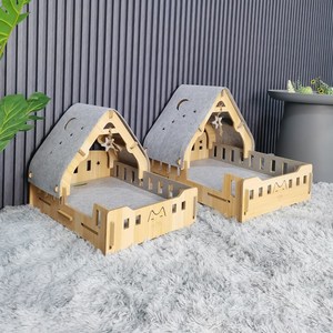 새로운 디자인 접이식 펠트 고양이 은신처 실내 고양이 집 장난감 포함 편안한 고양이 침대 - Product Image 2