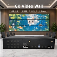 Contrôleur de mur vidéo 8K RK3588, HDMI 4K, répartition 3x3, 2x2, 1x5, rotation à 90°, Android 14, boîtier Linux, LAN Gigabit