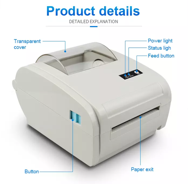 110mm A6 Waybill Label Printer Direct Thermal Type Suitable for UPS/DHL/Fedex Express