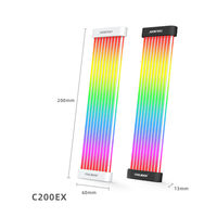 Produk baru COOLMOON C200EX 24pin 3 * 8pin pc kabel ARGB Neon Flex LED mendukung 5v ARGB SYNC PSU ekstensi rgb kabel pc gpu