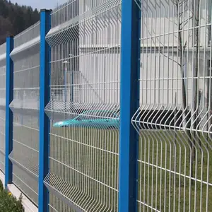Bahçeler için 3d Curvy pvc kaplı galvanizli kaynaklı tel örgü çit panelleri