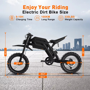 Motocicleta Eléctrica de Montaña de 52V 2000W y 70km/h, en Oferta, para Adultos, Alta Velocidad, Neumático de 22.5 Pulgadas, Motocicleta para Hombre - Product Image 1
