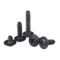 OEM ODM acier au carbone oxyde noir tête de rondelle vis taraudeuses attaches de plaque d'acier