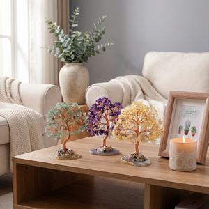 <span class=keywords><strong>Arbre</strong></span> à argent en cristal artisanal de 15 cm, base en <span class=keywords><strong>agate</strong></span>, pierre précieuse naturelle, Feng Shui, bonsaï, décoration de maison et de bureau, porte-bonheur - Product Image 1