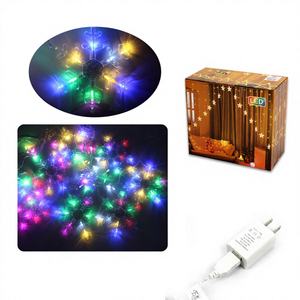 Guirlande lumineuse LED de Noël USB, lumières colorées blanc chaud, 24 pièces/CS, 10 m, guirlande en plastique pour fêtes, IP65 et IP44 - Product Image 1
