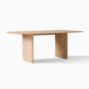 Ensemble de table à manger rectangulaire moderne de 72 "86" en bois de chêne massif 6 meubles de salle à manger de 8 places - Product Image 1