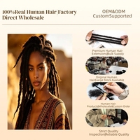 # Extensions de Locs Marley Goddess faites à la main, 30 mèches, brun gingembre, 0,6 cm, avec pointes bouclées, 100% cheveux humains Remy, qualité salon