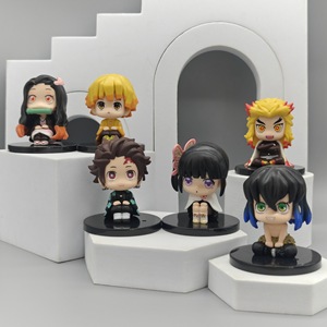 หุ่นสังหารปีศาจ kimetsu NO yaiba รุ่น Q tanjiro กล่องตุ๊กตา zenitsu blines Gacha พร้อมธีมหุ่นยนต์ - Product Image 5