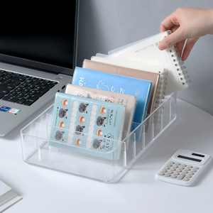 Boîte de <span class=keywords><strong>rangement</strong></span> de <span class=keywords><strong>bureau</strong></span> en acrylique transparente personnalisée, câbles de données, cosmétiques, papeterie, fournitures de <span class=keywords><strong>bureau</strong></span>, <span class=keywords><strong>rangement</strong></span> multi-compartiments - Product Image 1