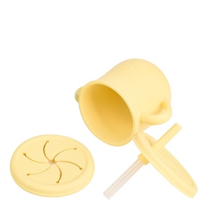 Tasses d'alimentation en silicone pour bébé, tasse à bec en silicone pour bébé avec paille - Product Image 2