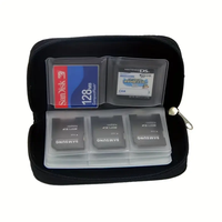 28 fentes pochette de rangement organisateur de stockage carte SIM SD éco-fusionnée sac de support de carte mémoire en Nylon éco-fusionné pour paquet SDHC Micro SD CF